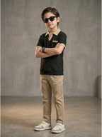 Boys Imported Textured Polo Shirt VP27-B