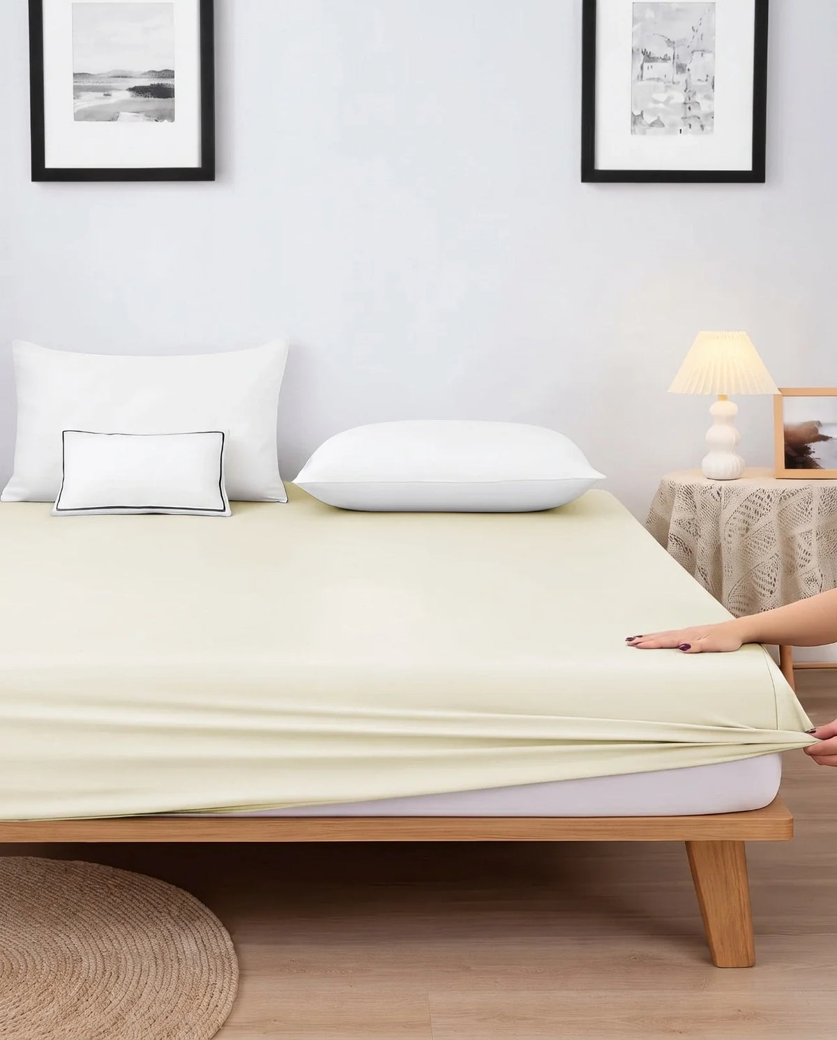 Premium Fitted Sheet With Pillows