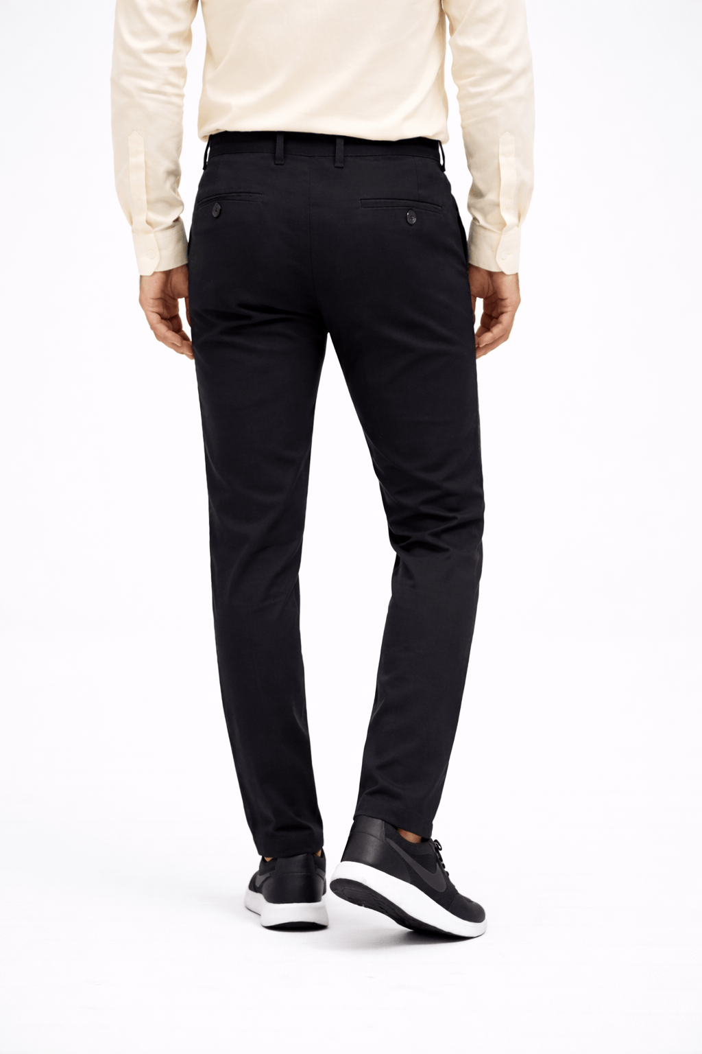 Black Cotton Pant - Smart FitPantGarderobe Clothing