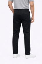 Black Cotton Pant - Straight FitPantGarderobe Clothing