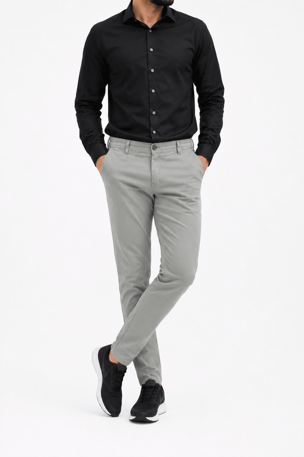 Cloud Olive cotton pant - Smart FitPantGarderobe Clothing