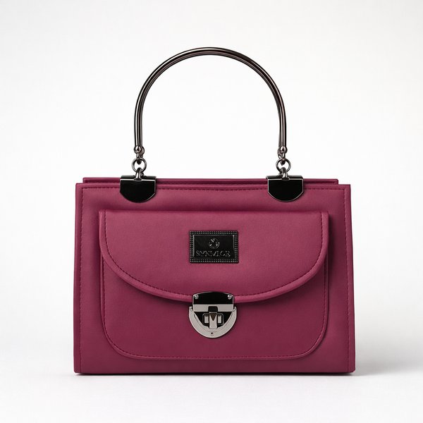 Emerald Grace Structured Bag Maroon