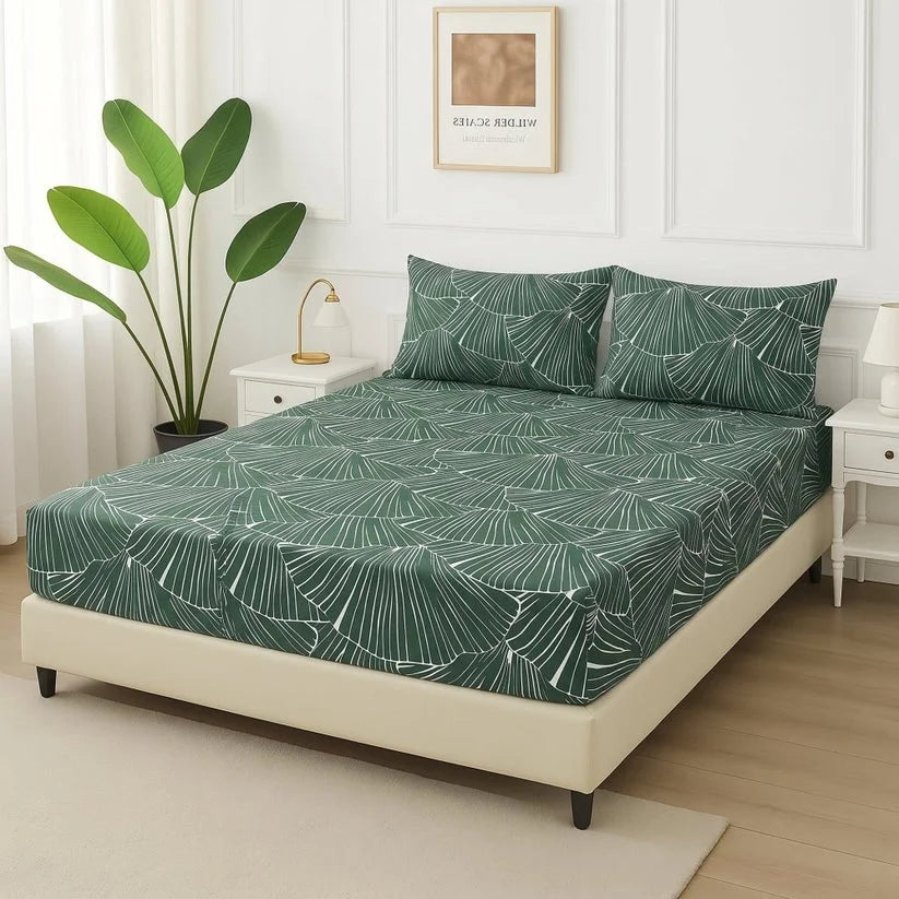 Verdant Fan - Fitted Bedsheet