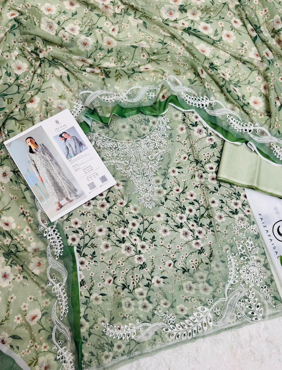 Faiza Faisal FNF Prints Emb Lawn 3PC