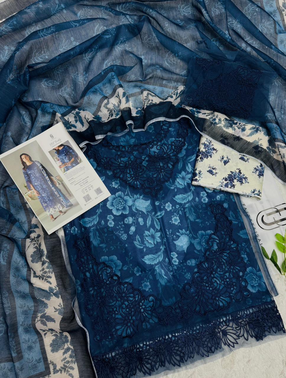 Faiza Faisal FNF Prints Emb Lawn 3PC