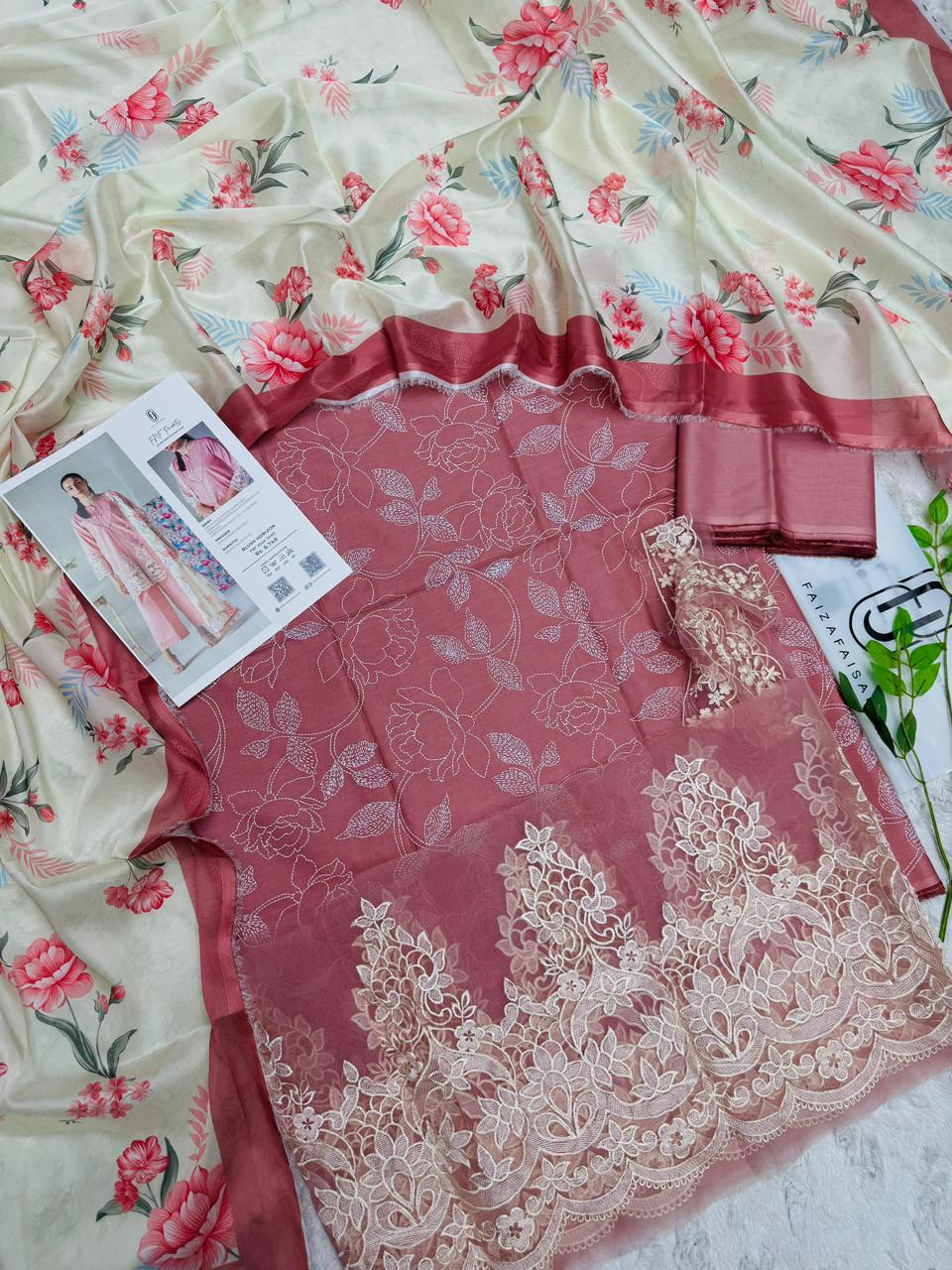 Faiza Faisal FNF Prints Emb Lawn 3PC