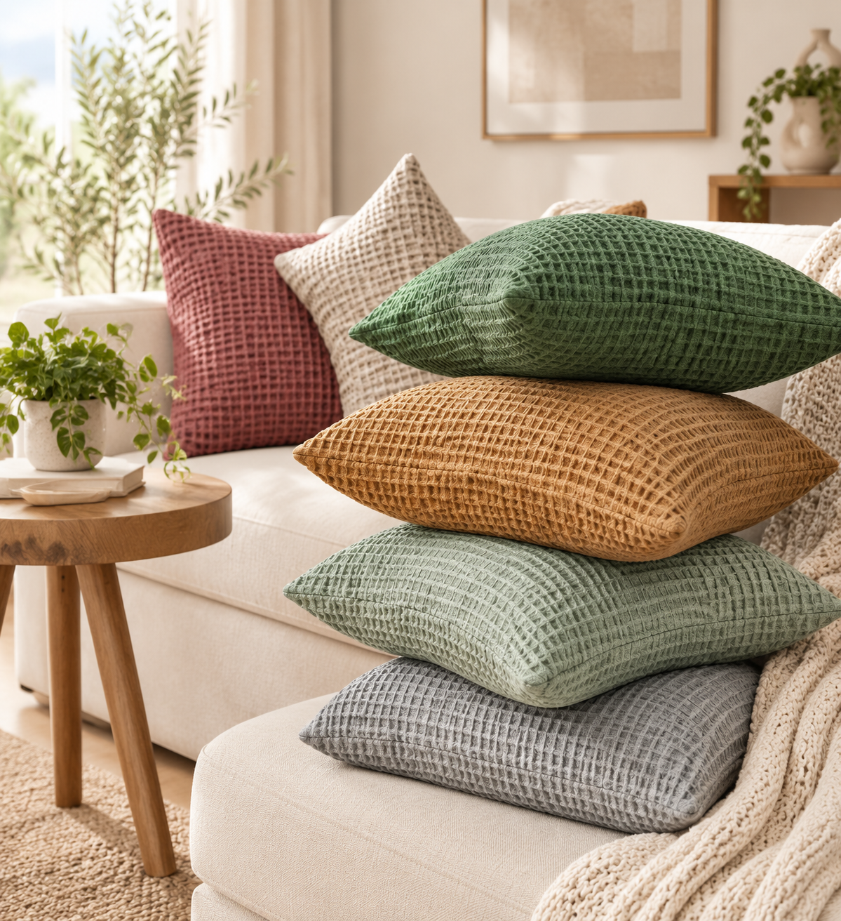 texture box plain assorted pillow cover 1 pair