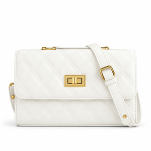 Elegant Quilted HAR-4 for Women HandBag white