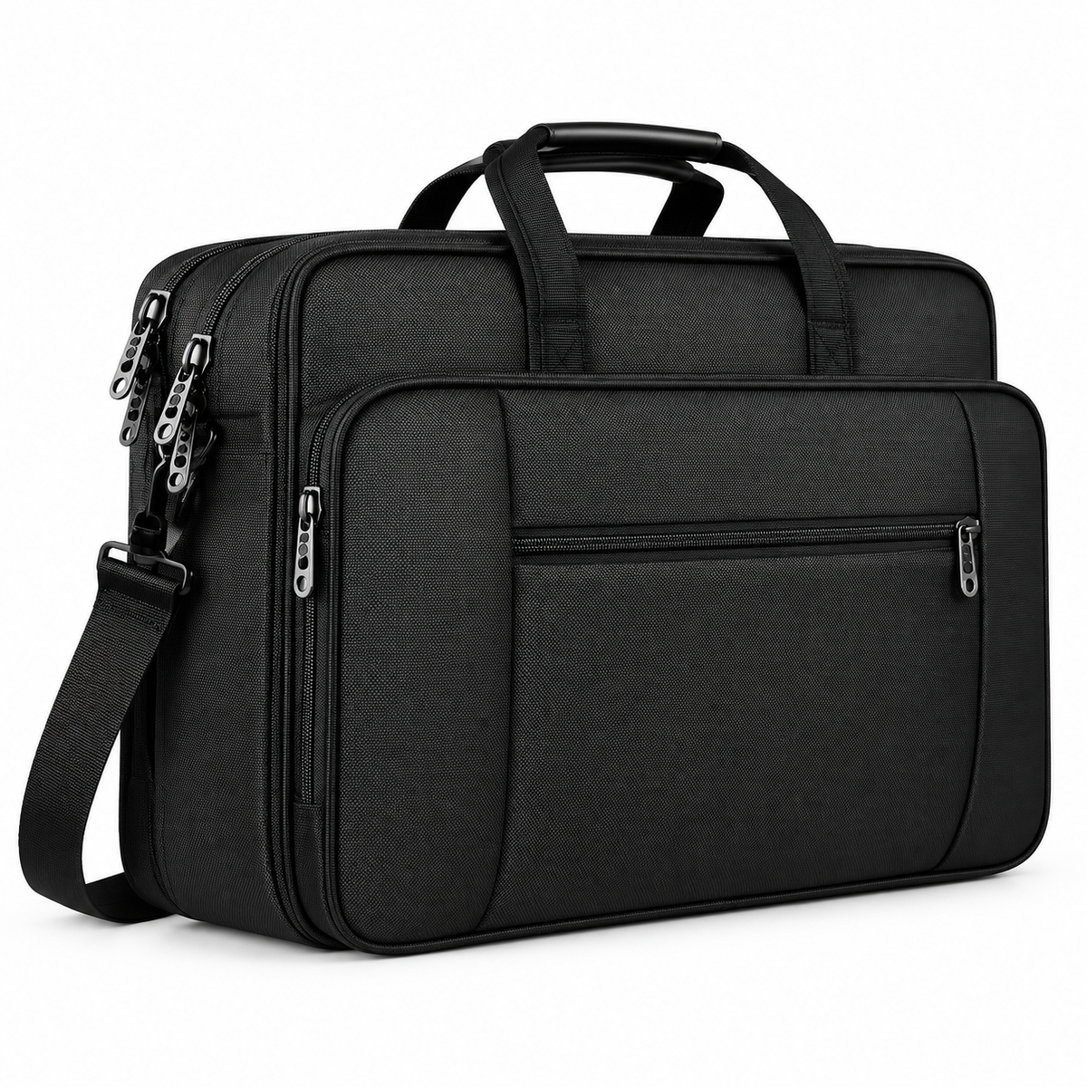 Taygeer Laptop Briefcase 15.6–17.3" Expandable Business Bag – Black