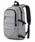 Tzowla 15.6" Laptop Backpack – Water Resistant, Anti-Theft with USB Charging Port & Lock (Grey)
