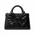 Fleur Bow Black Handbag for Women