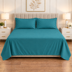 Premium Plain Bedsheet Set - teal