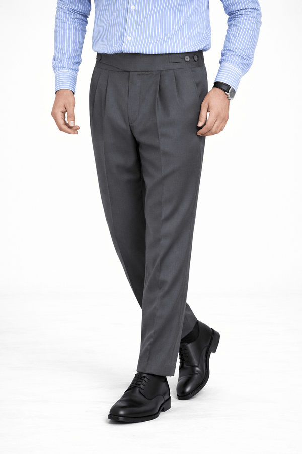 Grey Gurkha Pant - Regular FitPantGarderobe Clothing