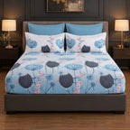 Blue Meadow Print Bedsheet Set
