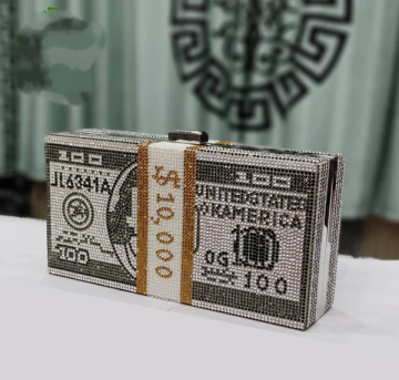 Rich Girl Dollar Clutch - Silver