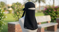 Elegant Jet Black Saudi Style Niqab