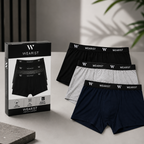 Wearist Premium Cotton Lycra Boxer Briefs Pack of 3