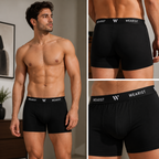 Wearist Premium Cotton Lycra Boxer Briefs Pack of 3