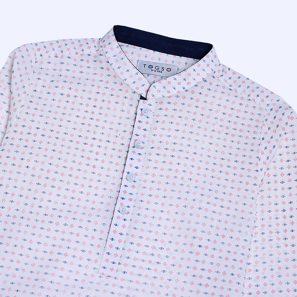 White Printed Kurta