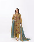 A043 Unstitched Embroidered Khadder Suit - 3 Pc