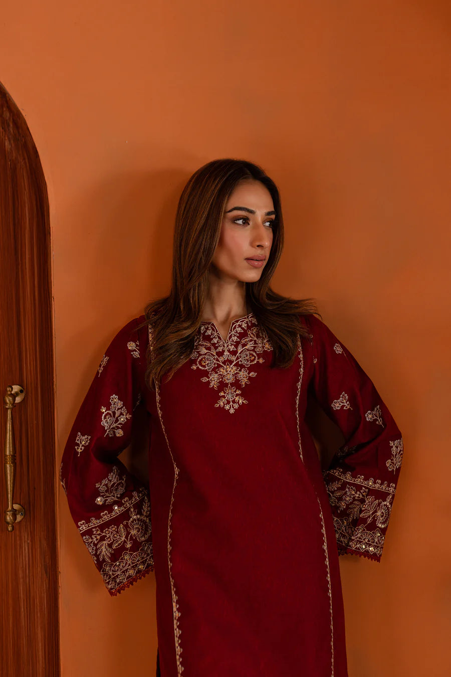 Ashnah 2Pc - Maroon