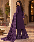 PC-97 Embroidered Cotton Shirt with Flared Trouser & Diamond Dupatta - 3 Pcs