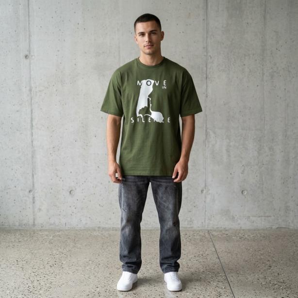 Men’s Oversized T-Shirt Green | Premium Cotton Relaxed Fit