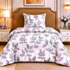 Premium Single Comforter Set – 3-Piece Soft Quilted Bedding Set | Comforter + Bed Sheet + Pillow Cover