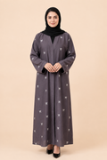 Bow Drop Abaya - Lavender