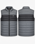 Eternity Men Premium Sleeveless Chest Panel Puffer Charcoal & Black