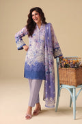 PC - 073 Luxury Printed Doria Lawn with Embroidery