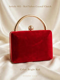 article 05 red velvet crystal clutch