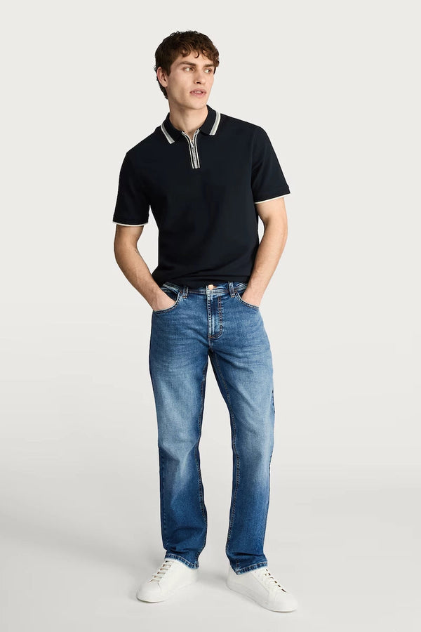 Tapered Comfort Stretch Jeans – Blue
