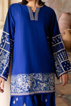 Royal Blue Farshi Shalwar 2Pc