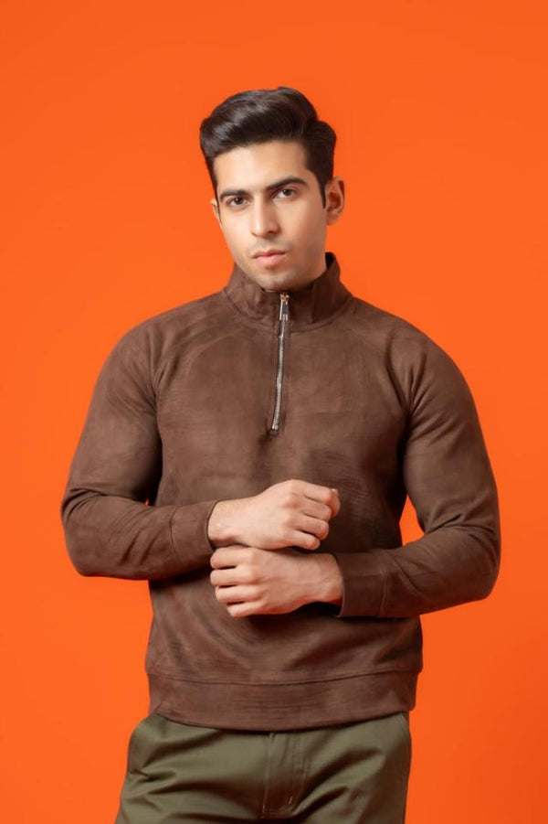 Scuba citrine choclate Quarter-Zip Sweatshirt