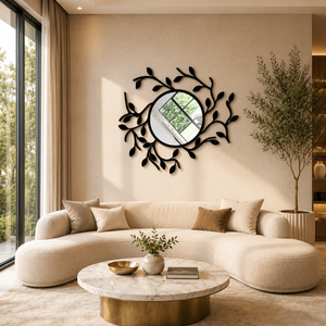 Floral Mirror Wall Art – DecorativeBranch  Mirror Wall Decor