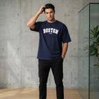 Men’s Oversized T-Shirt Blue | Premium Cotton Relaxed Fit