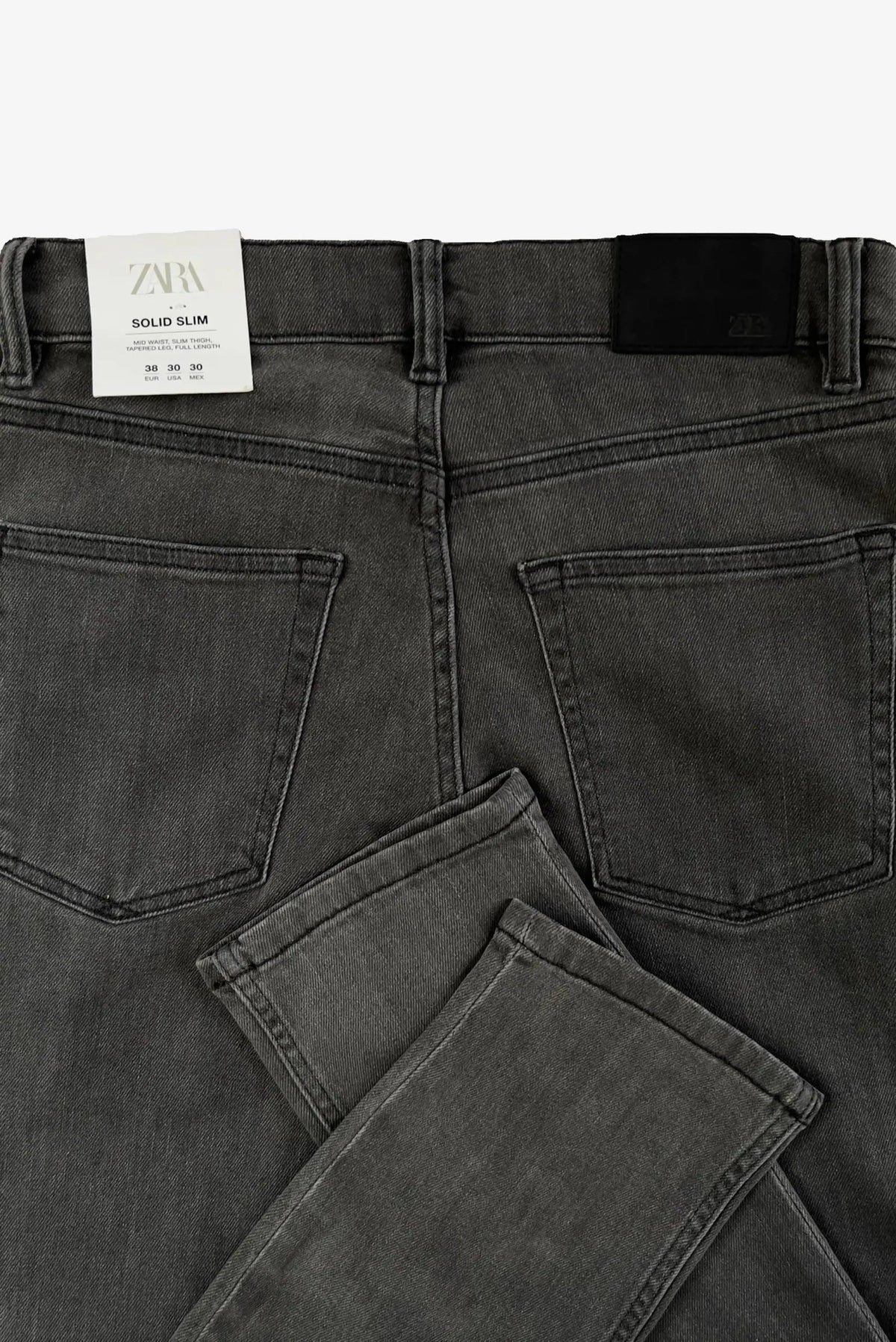 Classic Solid Slim Denim – Gray