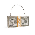 Rich Girl Dollar Clutch - Silver