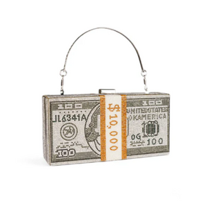 Rich Girl Dollar Clutch - Silver