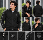 Eternity Men Premium Contrast Piping Zipper Black