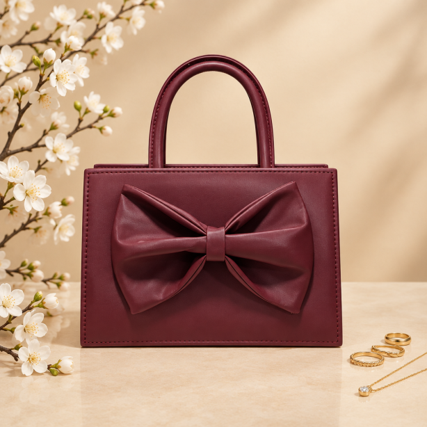 Elara Bow Maroon