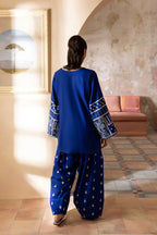 Royal Blue Farshi Shalwar 2Pc