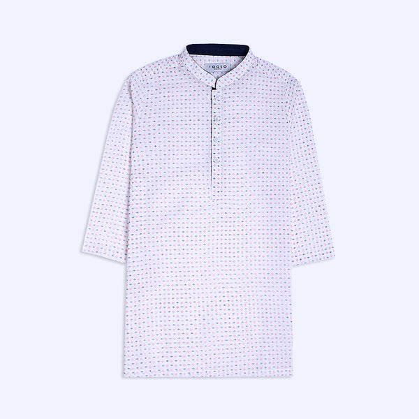 White Printed Kurta