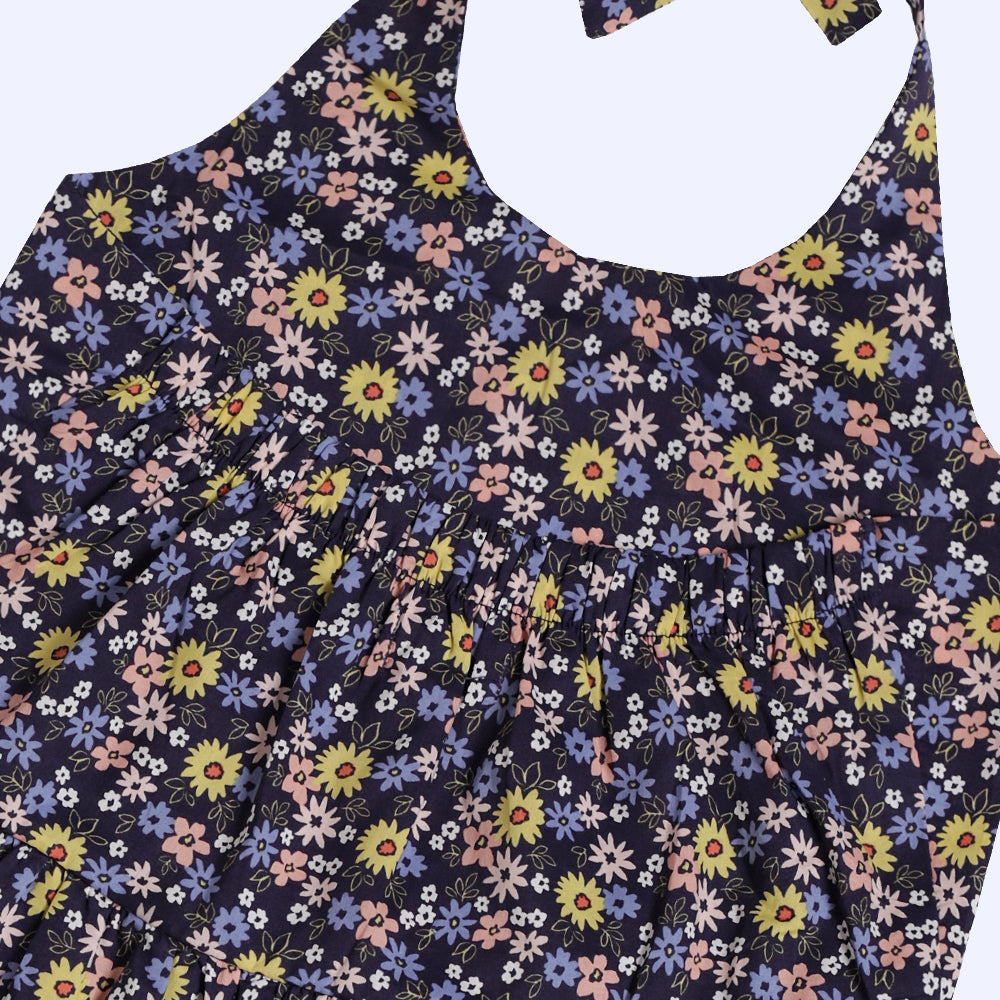 Floral Halter Neck Dress