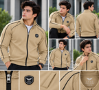 Eternity Men Premium Contrast Piping Zipper Beige