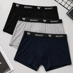 Wearist Premium Cotton Lycra Boxer Briefs Pack of 3