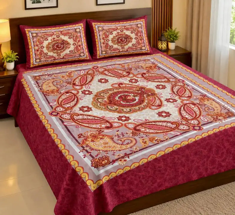 Diamond Crystal Bedsheet Set – Premium Luxury Bed Sheets - King Size