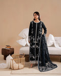 Marcello Embroidered 3Pc TWE-018 - Black