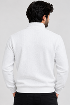 Eternity Men Premium Quarter Zipper White